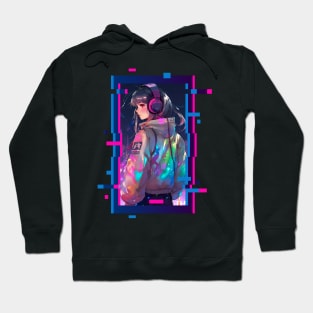 Cyber Futuristic Girl - Anime Shirt Hoodie